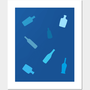 Blue Bottles Posters and Art